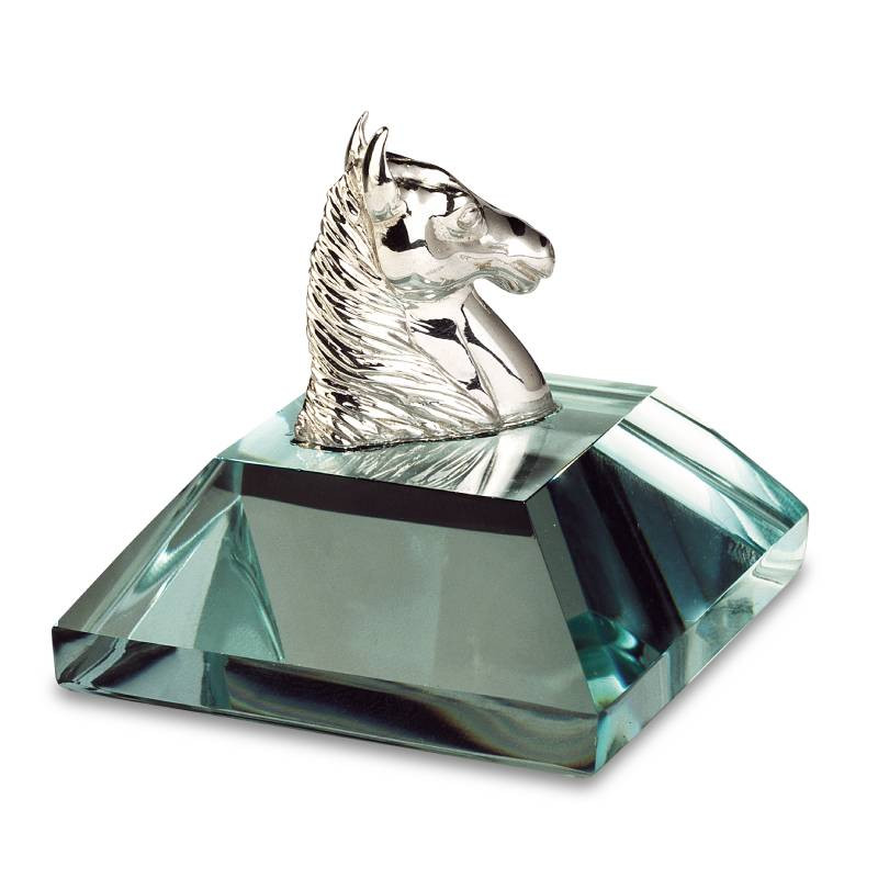 PAPER WEIGHT STALLION Paperweight Office Desk Silver