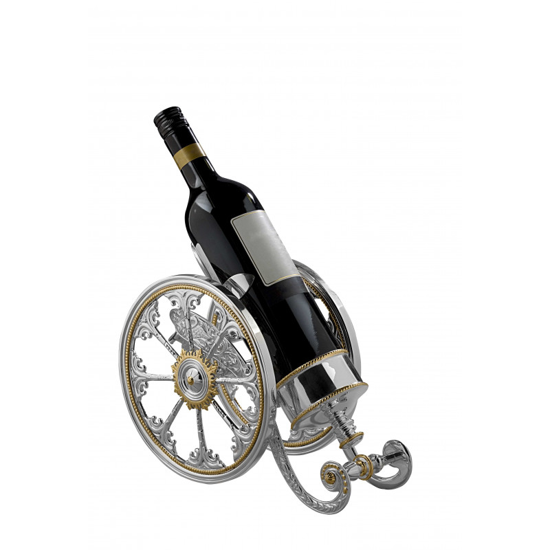 WINE BOTTLE HOLDER ROYAL CHARIOT (PLATED) Home Silver Plated