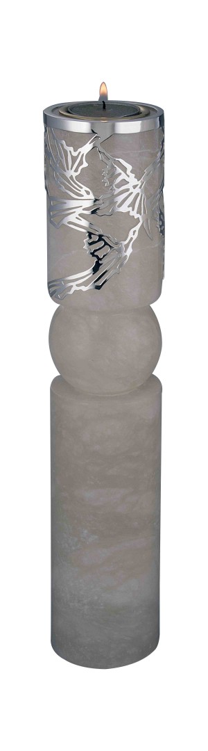 CANDLE T-LIGHT BIRD ALABASTER (S)