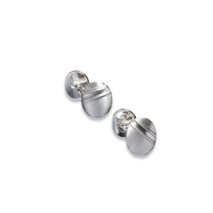 CUFFLINK OVAL DOUBLE LINE (PAIR)