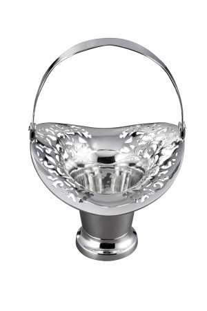 POOJA BASKET PIERCED (PLATED)