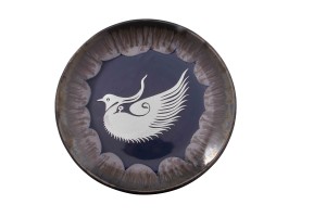 DECOR PLATE - WINGS OF FORTUNE (Blue Ceramic) (L)