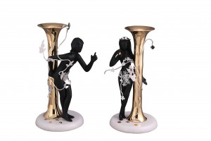 CANDLE STAND ADAM AND EVE