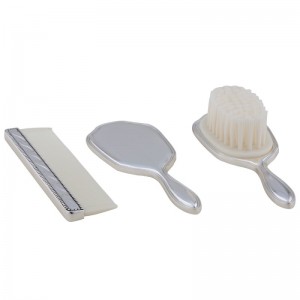 CHILD'S DRESSER SET OF 3. (Plain) - Handy Mirror, Brush & Comb