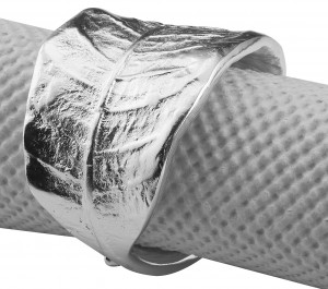 NAPKIN RING MANGO LEAF (Each) (PLATED)