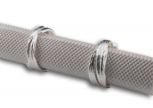 NAPKIN RING TWIN LEAF (PLATED)