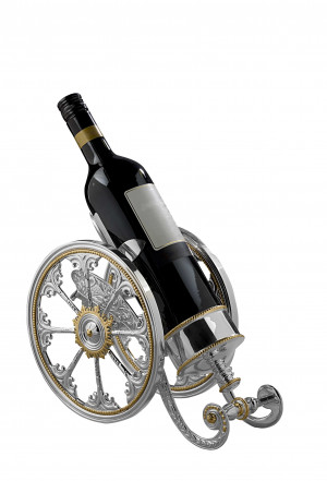 WINE BOTTLE HOLDER ROYAL CHARIOT (PLATED)