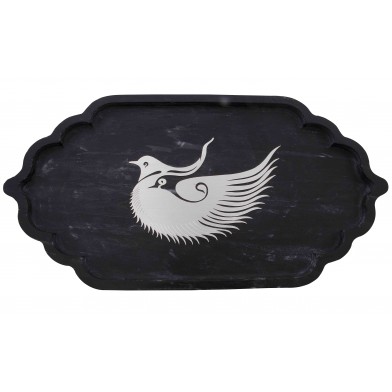 DECOR PLATE - WINGS OF FORTUNE (Black Stone)